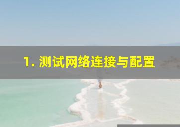 1. 测试网络连接与配置